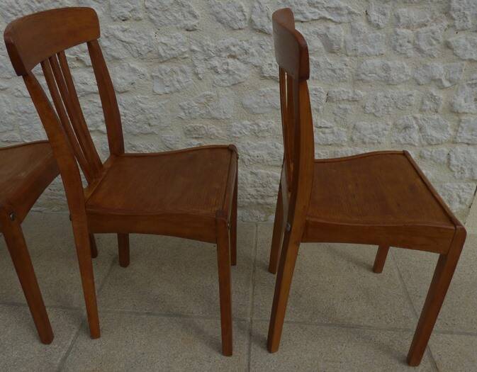 4 chaises bistrot en bois de marque stella