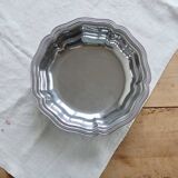 Vintage silver-plated metal salad bowl or large dish by Guy Degrenne.