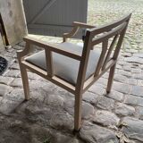 Fauteuil design bois brut
