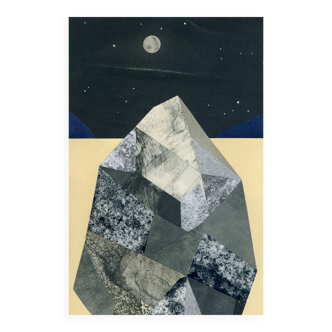 Collage on paper • MINERALOGY II