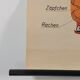 Vintage educational wall hanging roll chart poster map