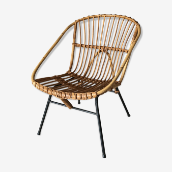 Vintage rattan armchair