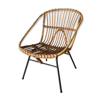 Vintage rattan armchair