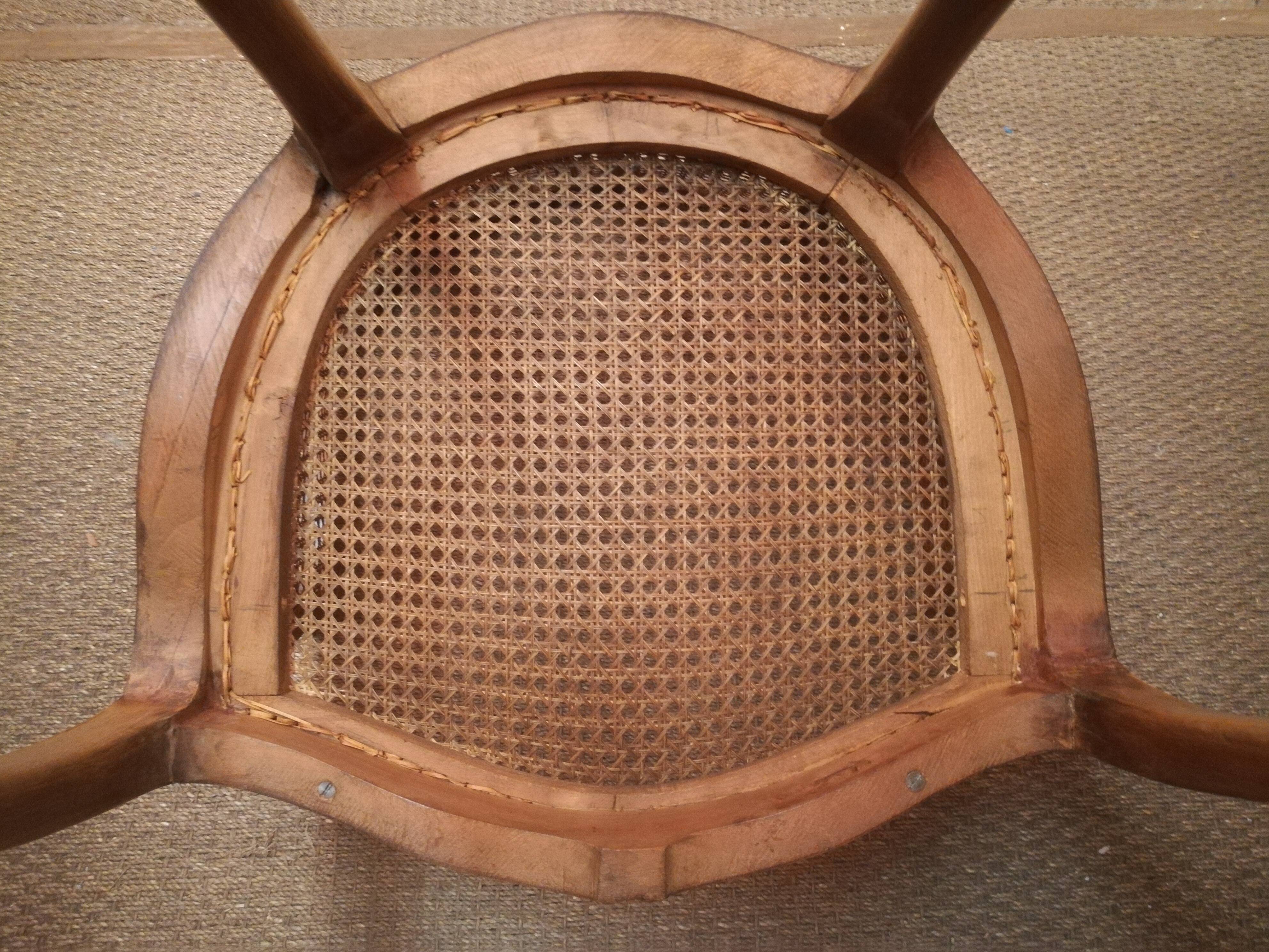 Louis xv style canned armchair
