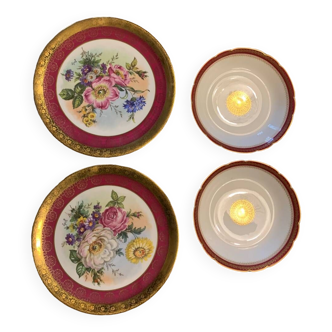Assiettes décoration porcelaine Limoges Haviland