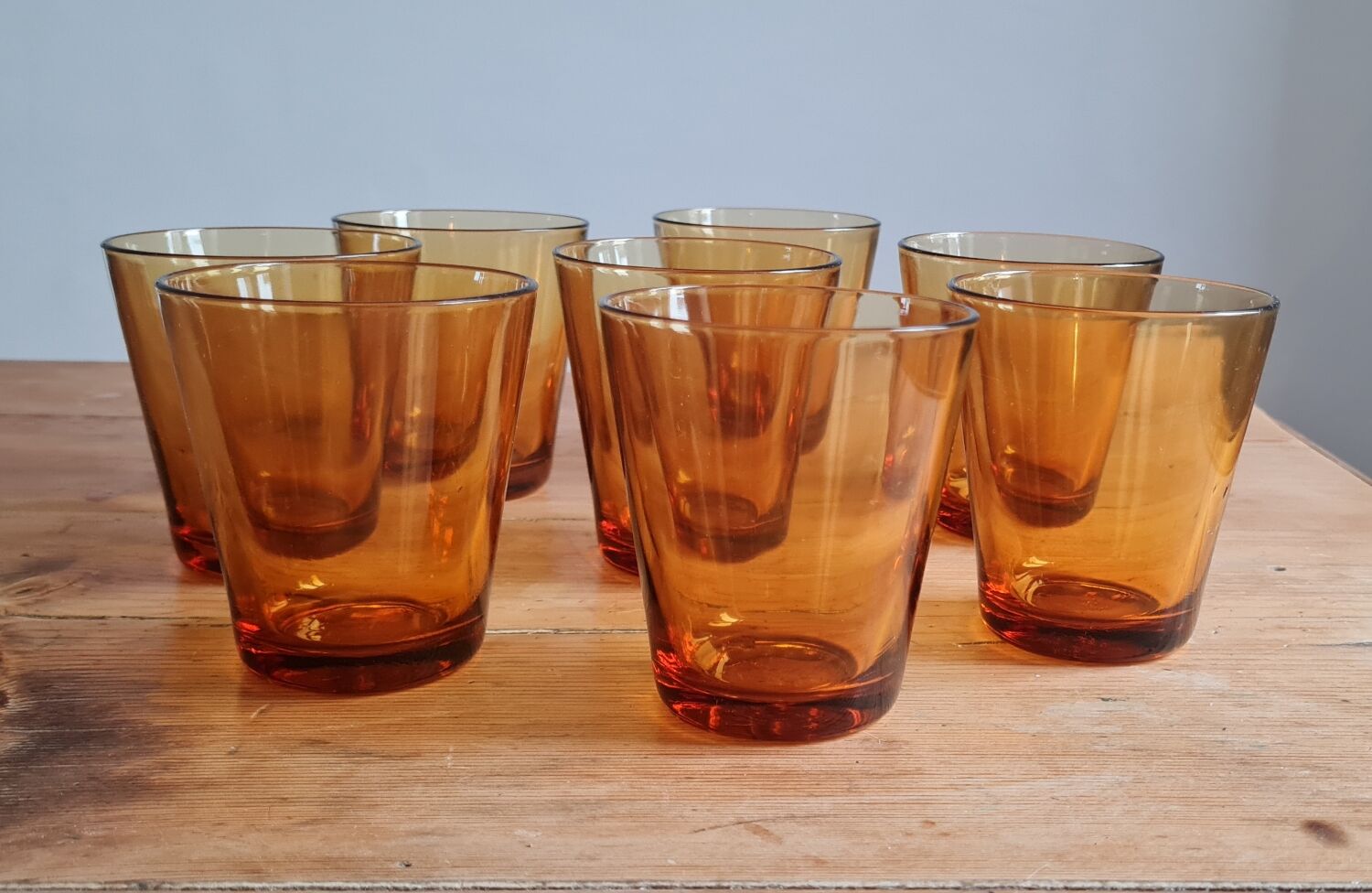 Set de 8 verres ambrés Duralex