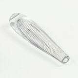 Mid Century Scandinavian Striped Glass Vase, V. Lindstrand for Kosta, 1950s