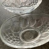 Duo of glass avocado cups