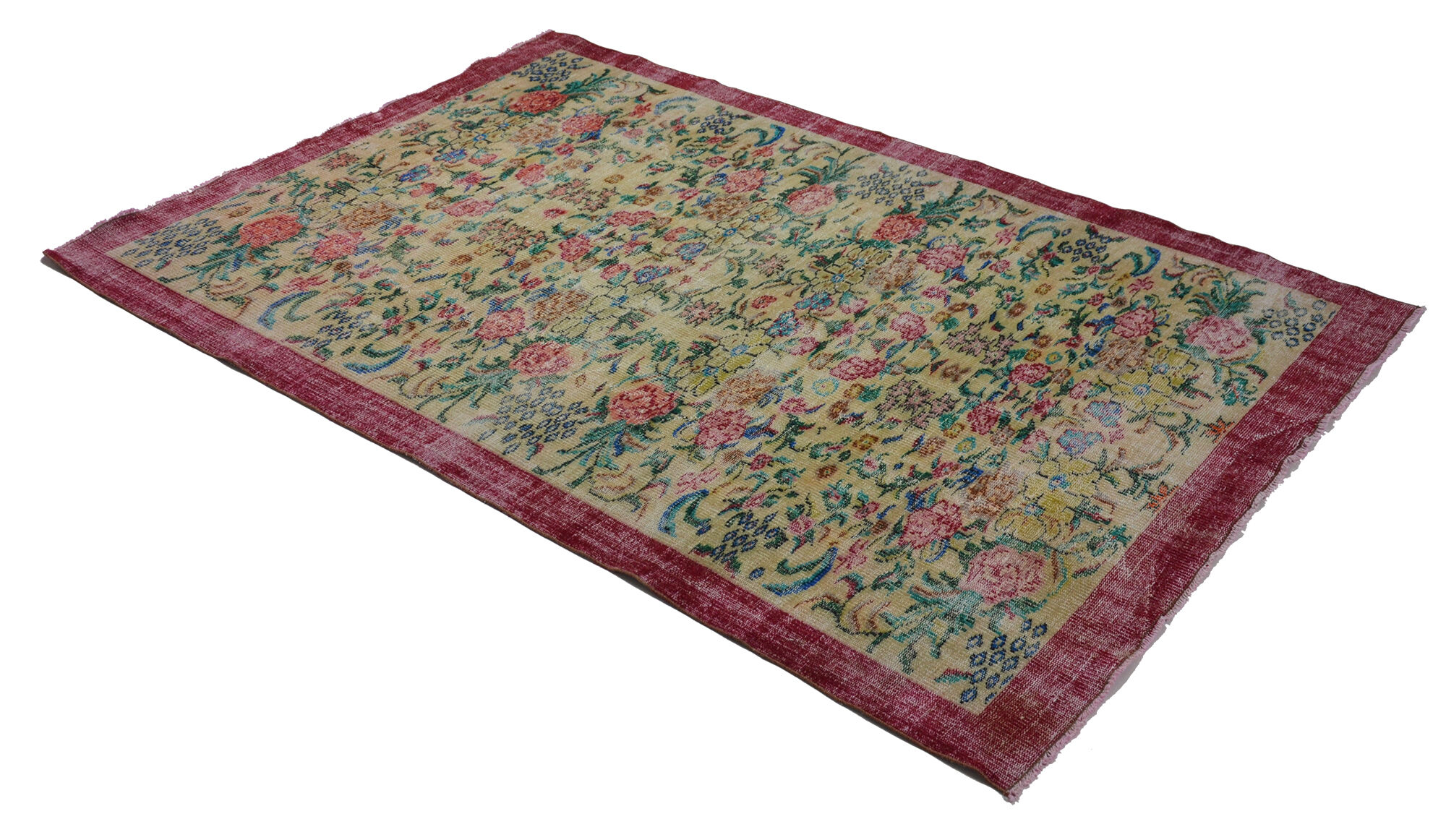 Anatolian handmade vintage rug 256 cm x 175 cm