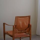 Kaare Klint, a pair of Safari chairs in ash and leather, Rud. Rasmussen, 1960s.