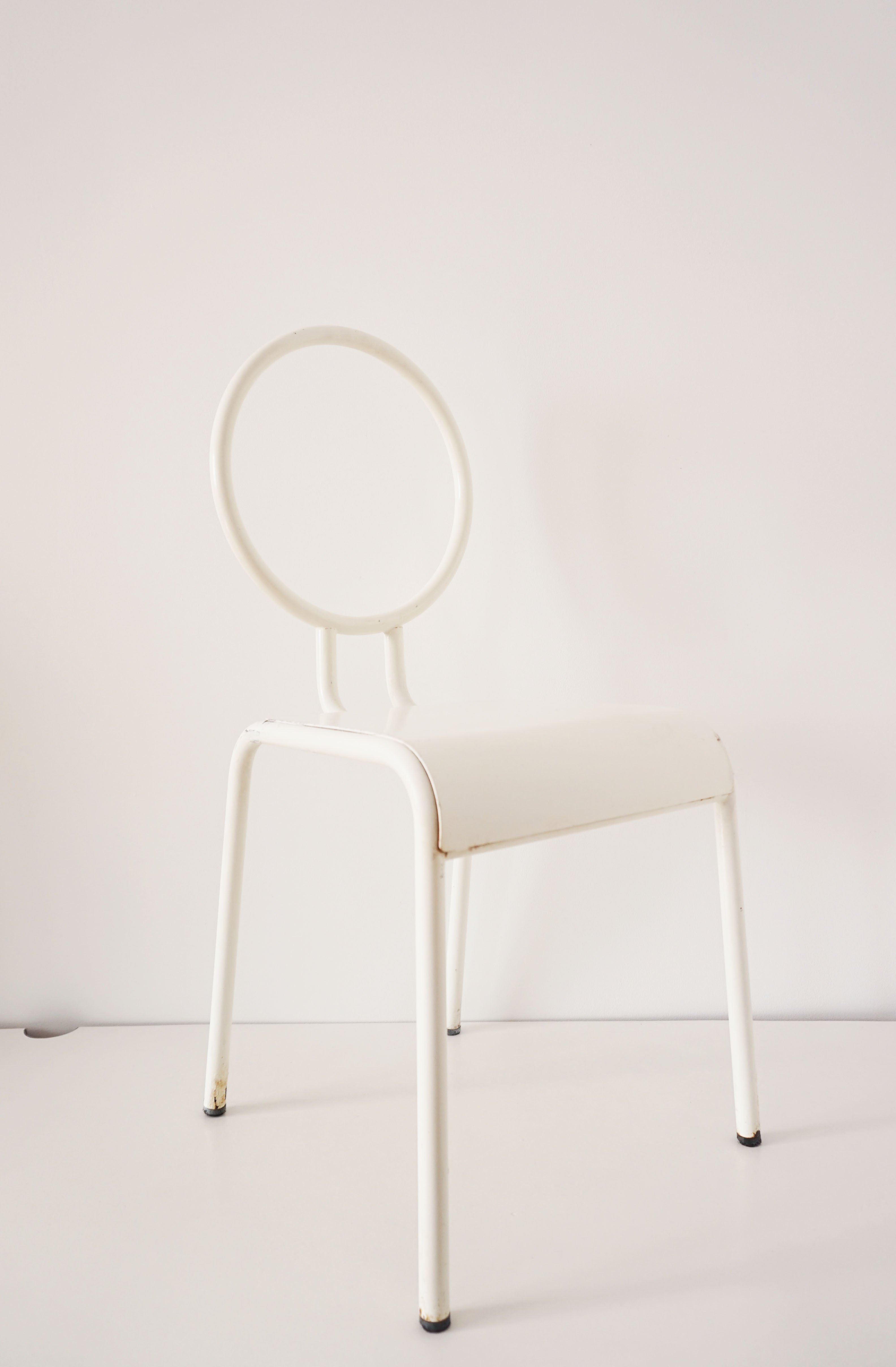 Vintage white metal children's chair