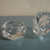 pair of salt shakers Baccarat art table vintage crystal salt shakers