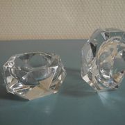 pair of salt shakers Baccarat art table vintage crystal salt shakers