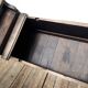Banc d'église coffre en bois XVIIIème