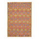 1970s vintage Turkish Oushak handmade wool cotton orange area rug 177x256