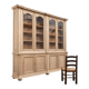 Large glass-fronted oak library – 19th century