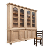 Large glass-fronted oak library – 19th century