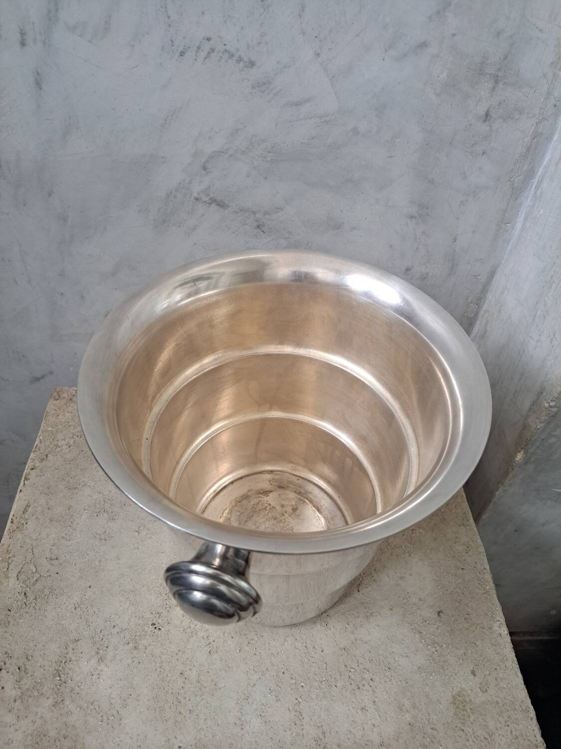 Antique silver metal champagne bucket