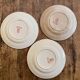 3 plates Terre de Fer Gien model "Tulips"