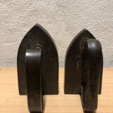 Antique irons bookends