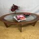 Mid Century Retro Vintage Teak & Glass Oval Astro Coffee Table by GPlan1960