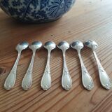 Small old silver metal spoons