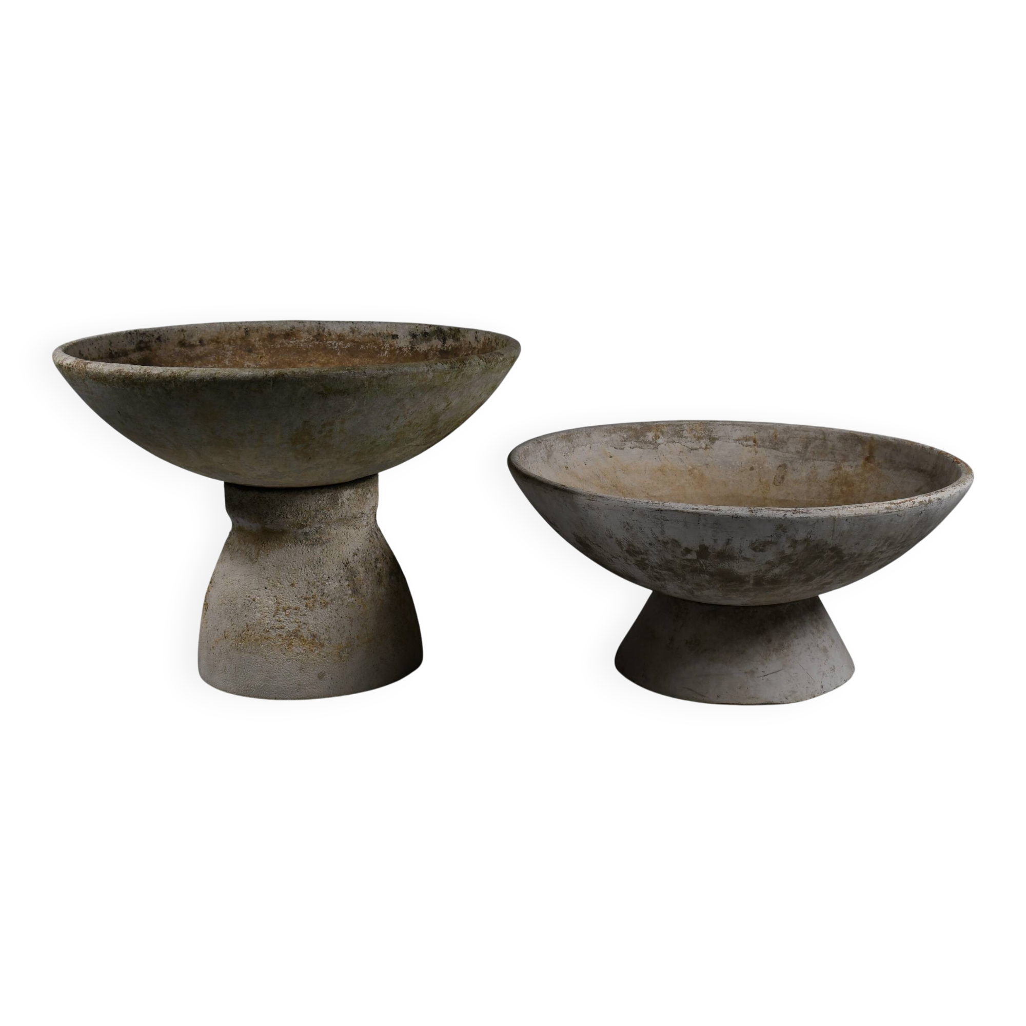 2 x large Planters with 2x bases. 1960s