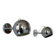 Pair of vintage chrome wall lights, adjustable, France 1960