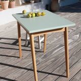 Vintage desk table with compass legs