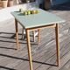 Vintage desk table with compass legs