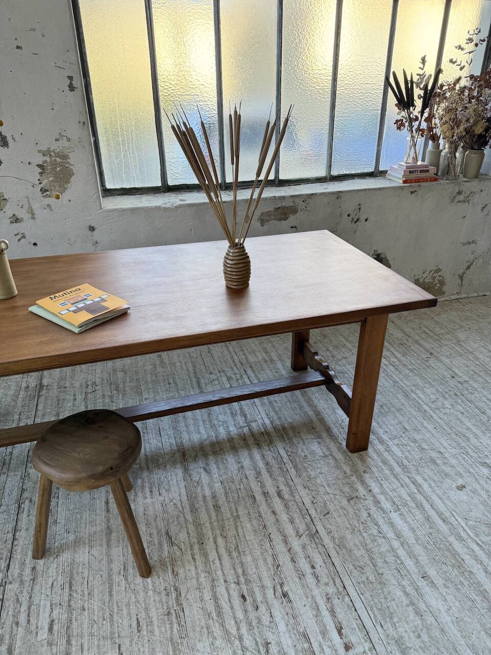 2m oak farmhouse table