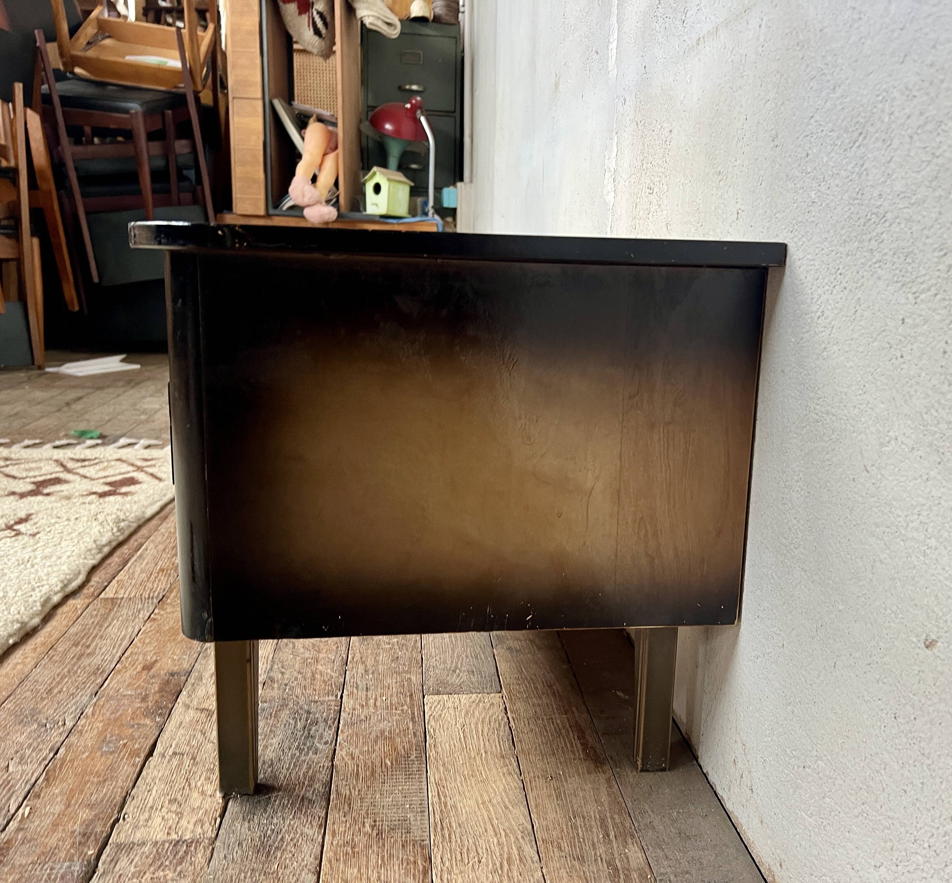 Vintage TV cabinet sideboard with Scandinavian-style compass legs