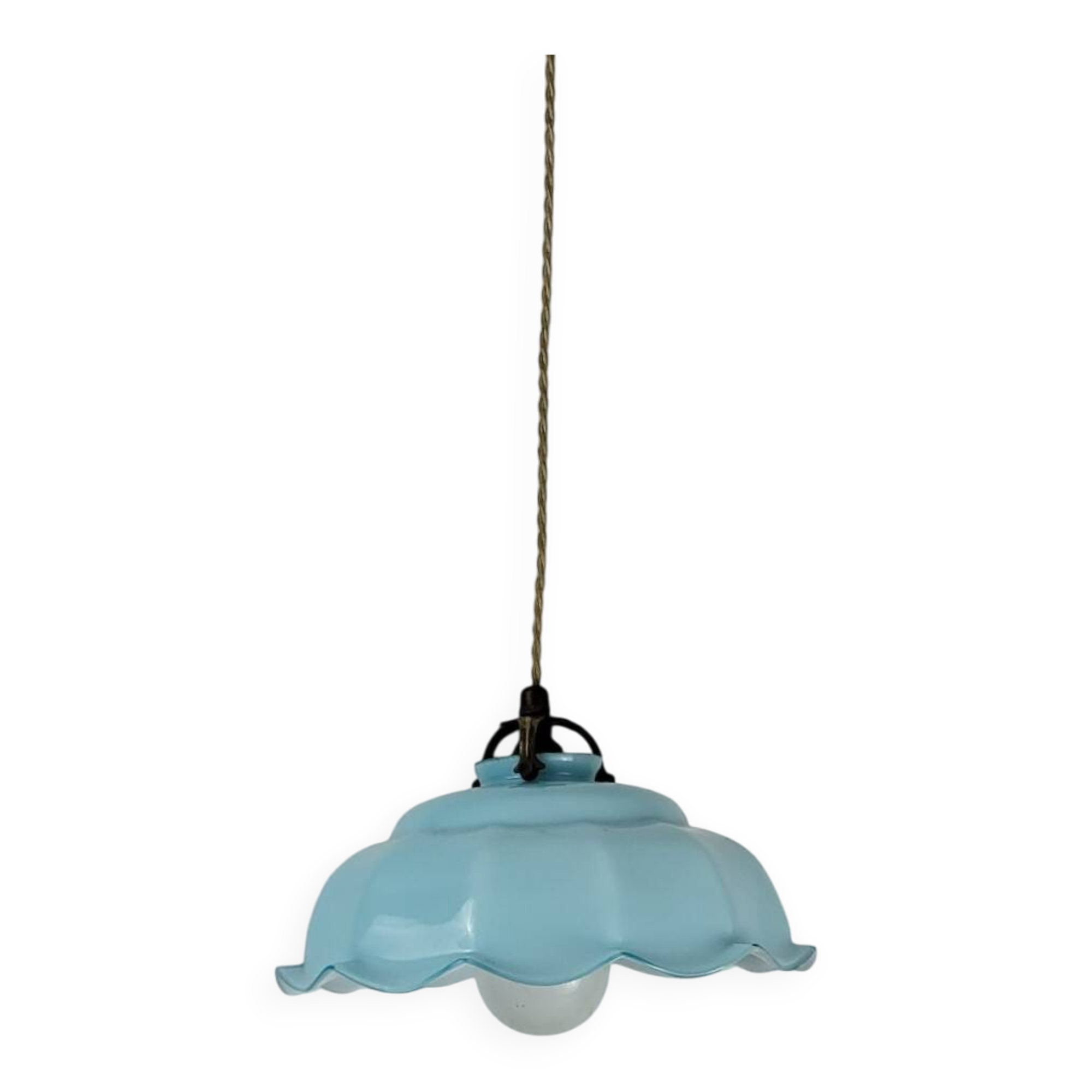 Opal glass pendant light