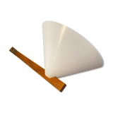 Teak and acrylic wall lamp