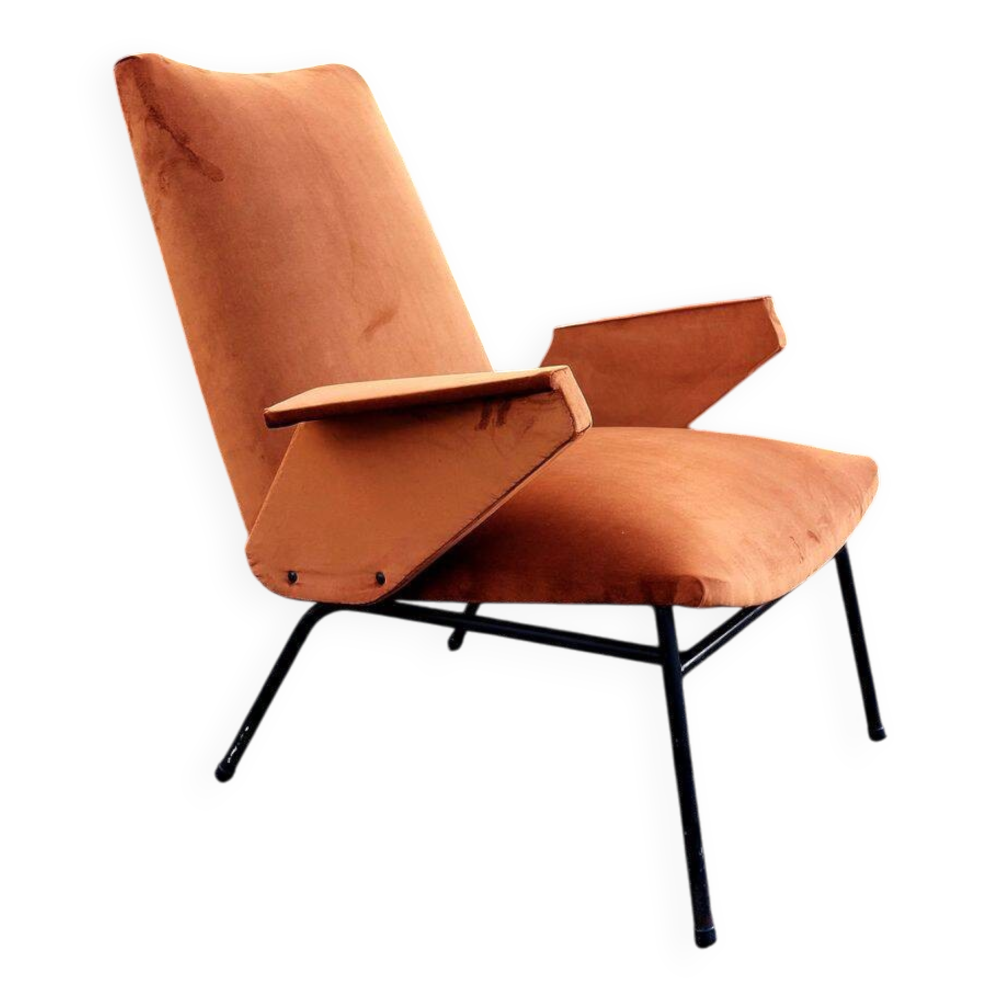 Fauteuil vintage moderniste restauré