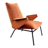 Fauteuil vintage moderniste restauré