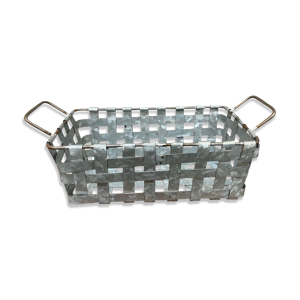 Panier métal galvanisé vintage