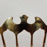 Pair of chiavarine chairs, brass
