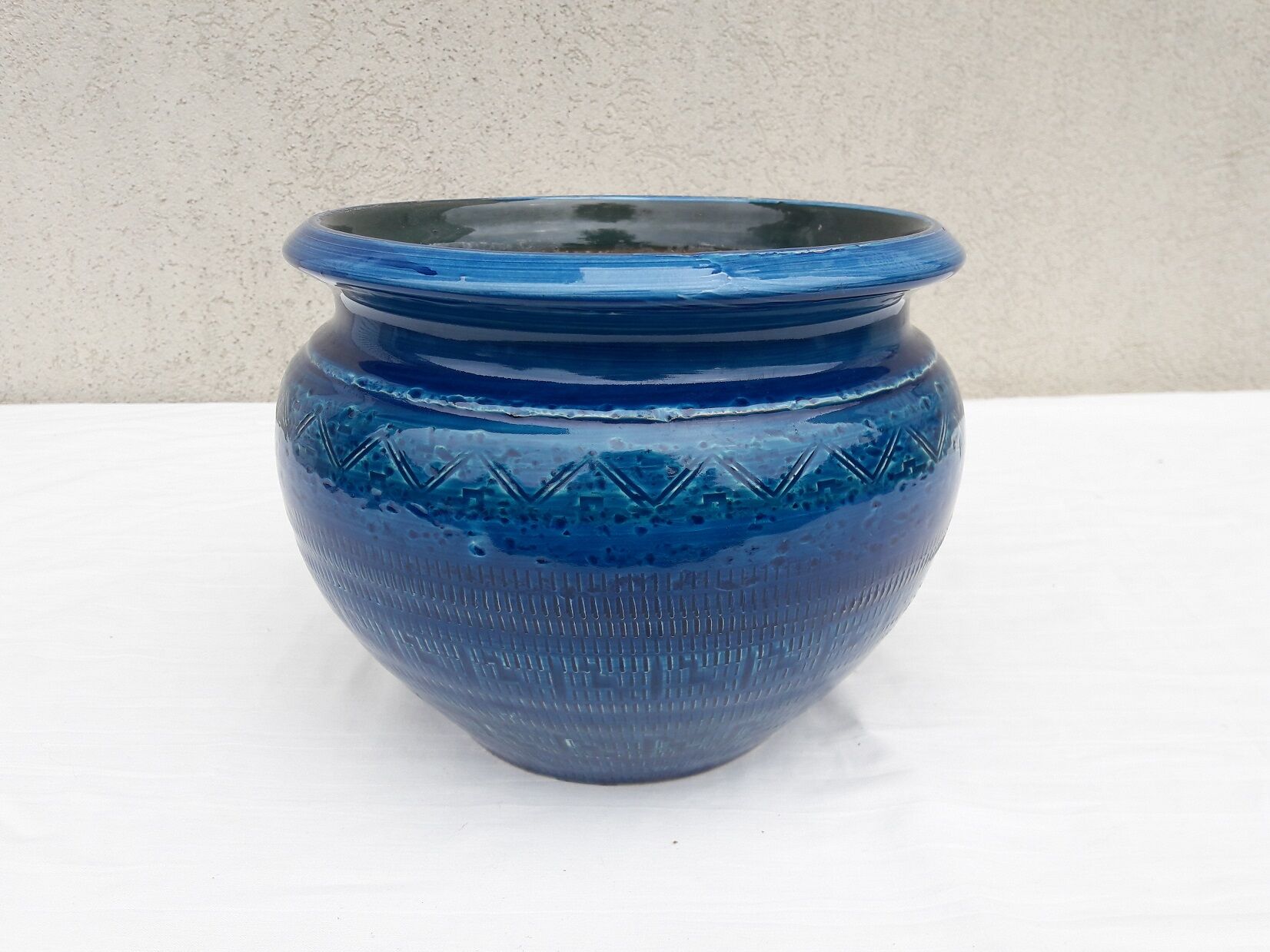 Blue pot cover