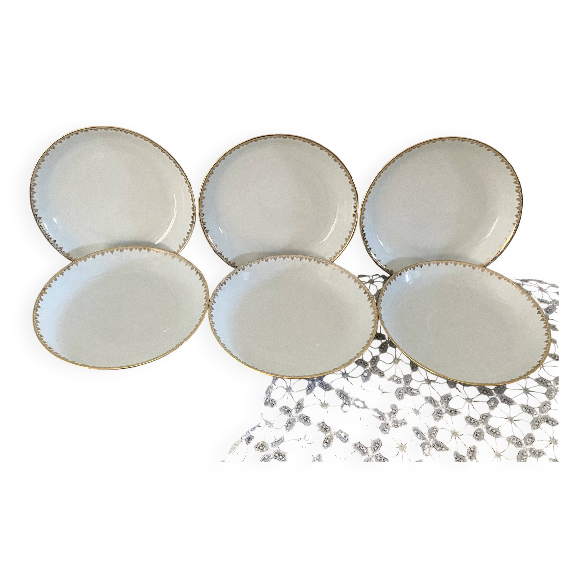 Limoges porcelain soup plates