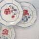 6 assiettes plates anciennes modèle "Malmaison" de la manufacture française de Digoin
