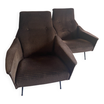 Fauteuils Guy Besnard années 60