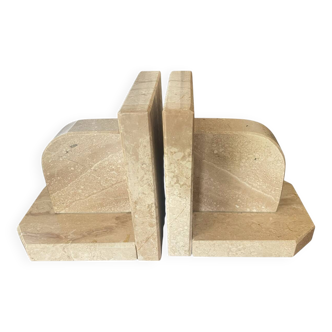 Pair of vintage marble bookends