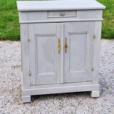 Early 20th century Parisian sideboard in solid wood with gray patina