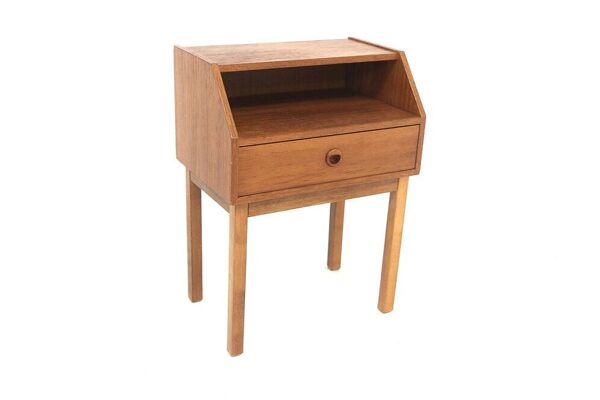 Table de chevet scandinave en teck, Suède, 1950