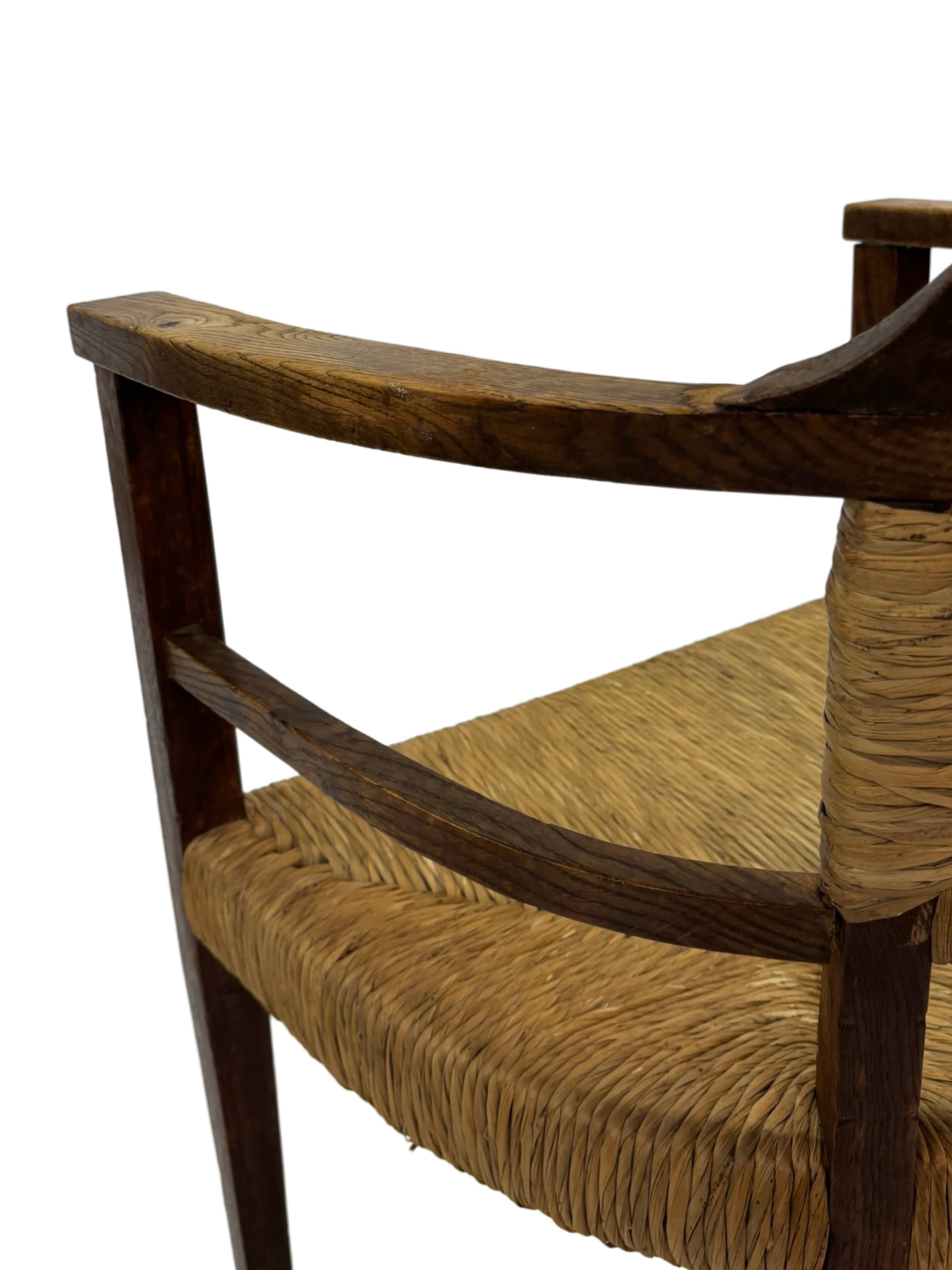 Art Deco chair minimalist oak wicker minimalist design