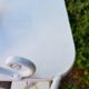 Service  table white wrought iron
