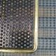 Gold sofa tip in perforated metal