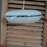 Suspension art deco globe in glass chrome chrome vintage