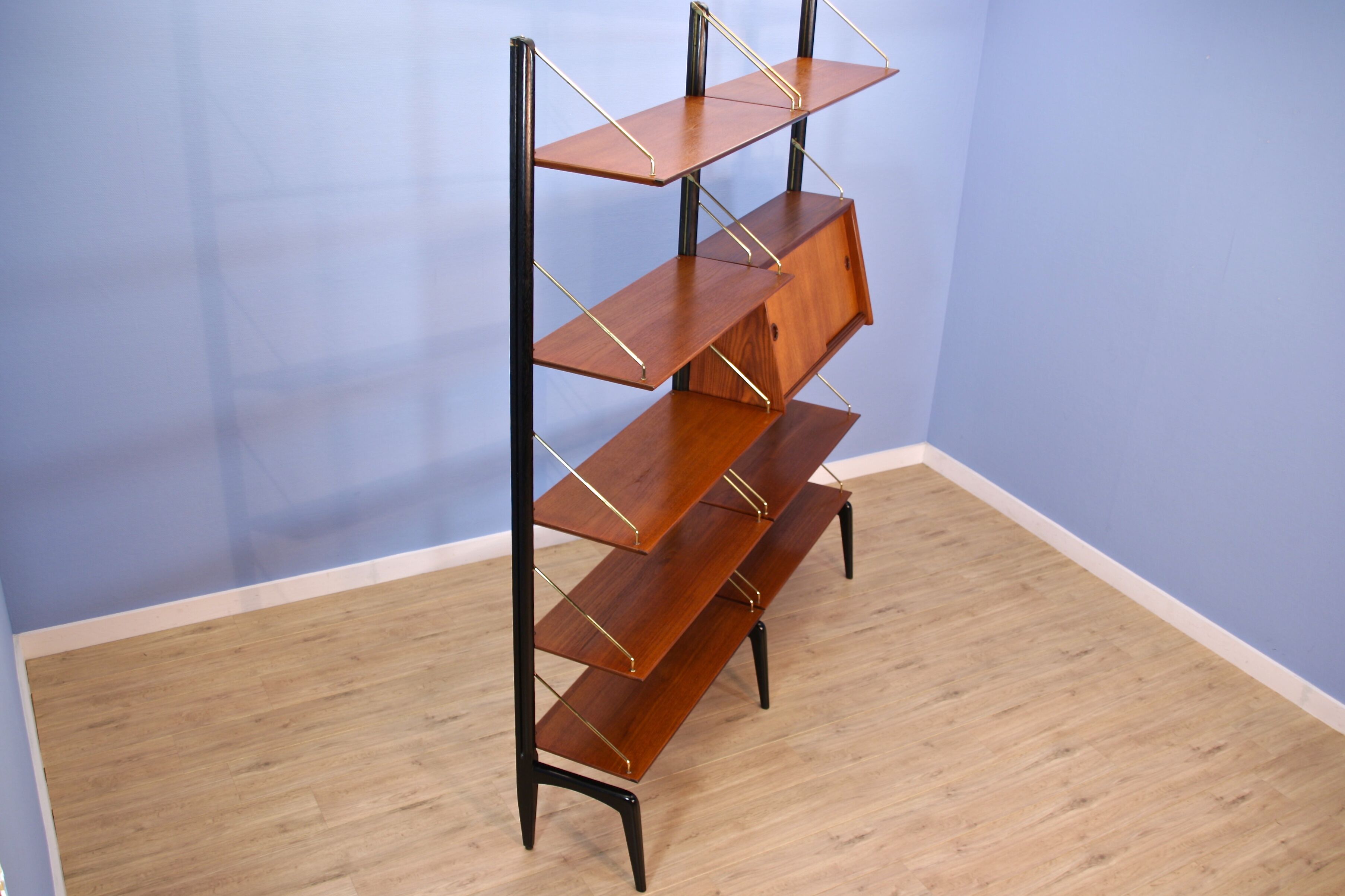 Étagère en teck par Louis van Teeffelen pour WeBe, années 1960